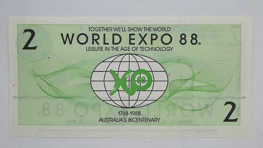 1988 - Australia - $2 (Two) AUD Dollars World Expo Brisbane 1988 Banknote