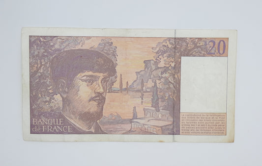 1997 Banque De France - 20 (Twenty) French Francs Banknote Serial No. N.054 972900