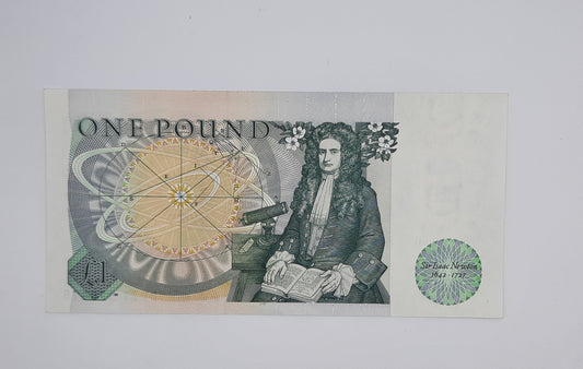 1981 Bank of ENGLAND, UK - £1 (One) British Pound Banknote Serial No. DU71 975475 Somerset