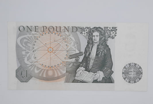 1978 Bank of ENGLAND, UK - £1 (One) British Pound Banknote Jo Page Uncirculated UNC