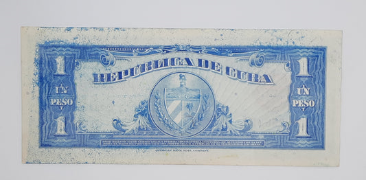 1949 Banco Nacional De Cuba - 1 (One) Peso Banknote Serial No. D 1925XX C P-75