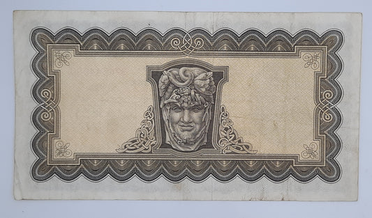 1971 Ireland, The Central Bank of Ireland - 5 (Five) Pounds Banknote Serial No. 37A 544090 P-64