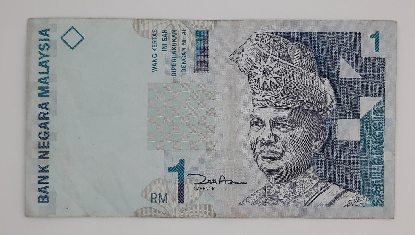 2000 Bank Negara Malaysia - 1 (One) Malaysian Ringgit Banknote Serial NO. AEZ 8241681 P-39b