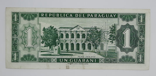 1963 - Paraguay, Banco Central Del Paraguay - 1 (One) Guarani Banknote Serial No. A 9853907 P-193