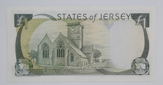 2000 States of Jersey, Channel Islands - 1 (One) Jersey Pound Banknote Serial No. AAC 304833 P-26b