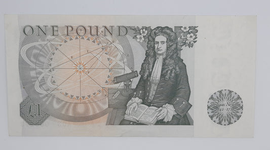 1978 Bank of ENGLAND, UK - £1 (One) British Pound Banknote Serial No.A03 000273 P-377a