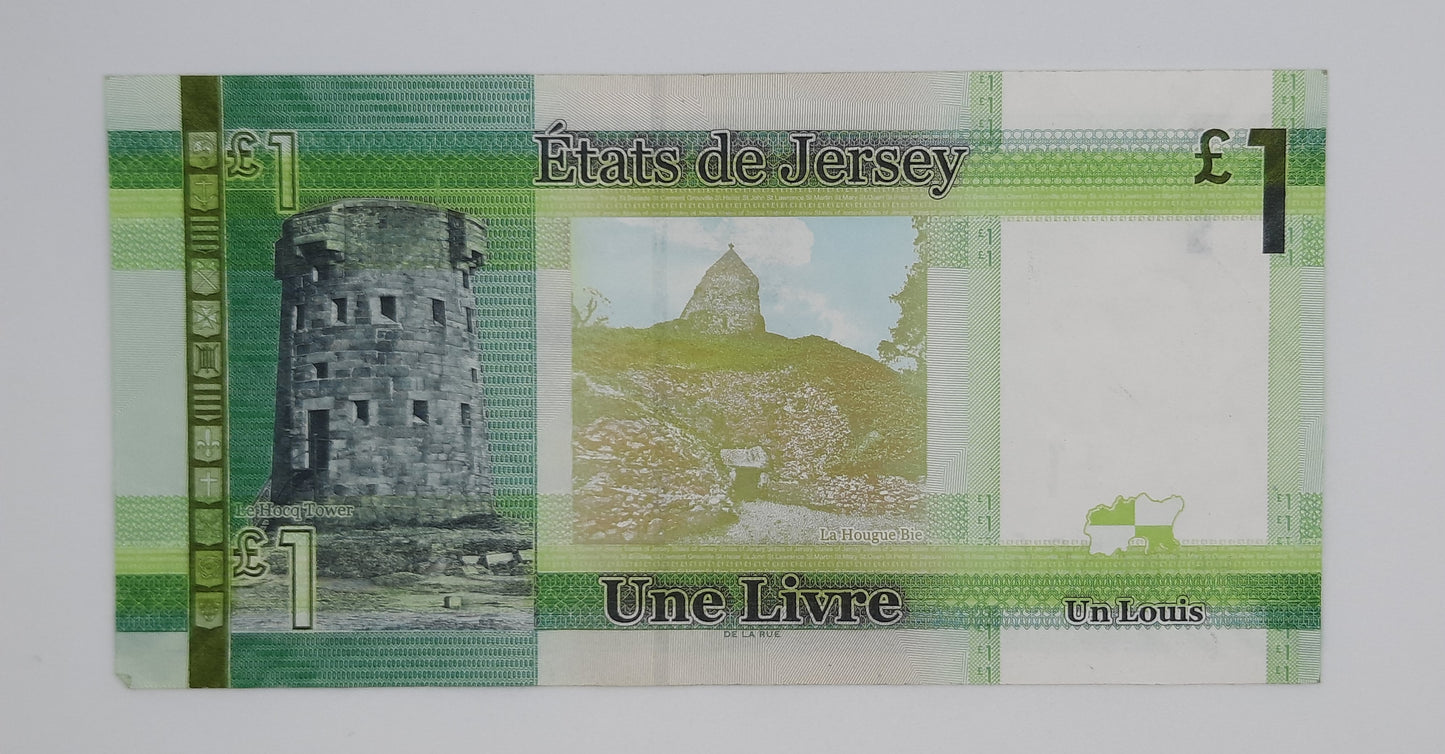 2010 States of Jersey, Channel Islands - 1 (One) Jersey Pound Banknote Serial No. HE 184364 P-32b