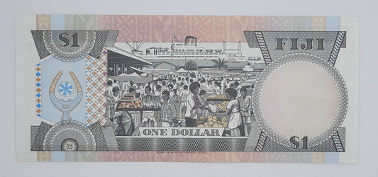 1993 Reserve Bank of Fiji - 1 (One) Fiji Dollar Banknote P-89a