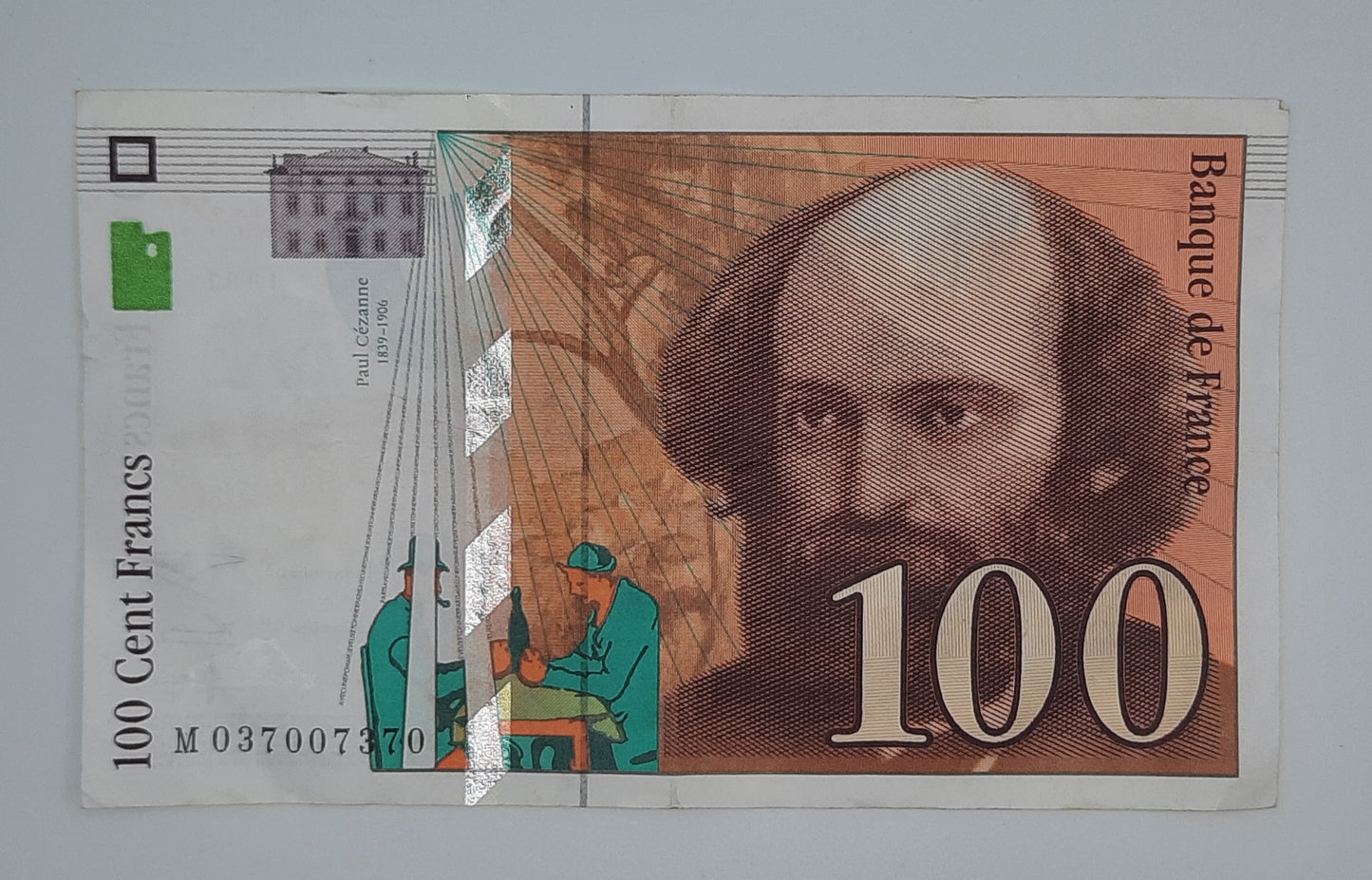 1997 Banque De France - 100 French Francs Banknote Serial No. M 037007370 P-158