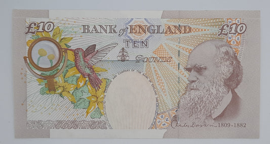 2004 Bank of ENGLAND, UK - £10 (Ten) British Pounds GBP Banknote Serial No. EB64 397490 P-389c
