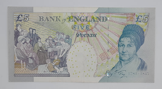 2011 Bank of ENGLAND, UK - £5 (Five) British Pounds GBP Banknote Serial No. MB69 950026 P-391d