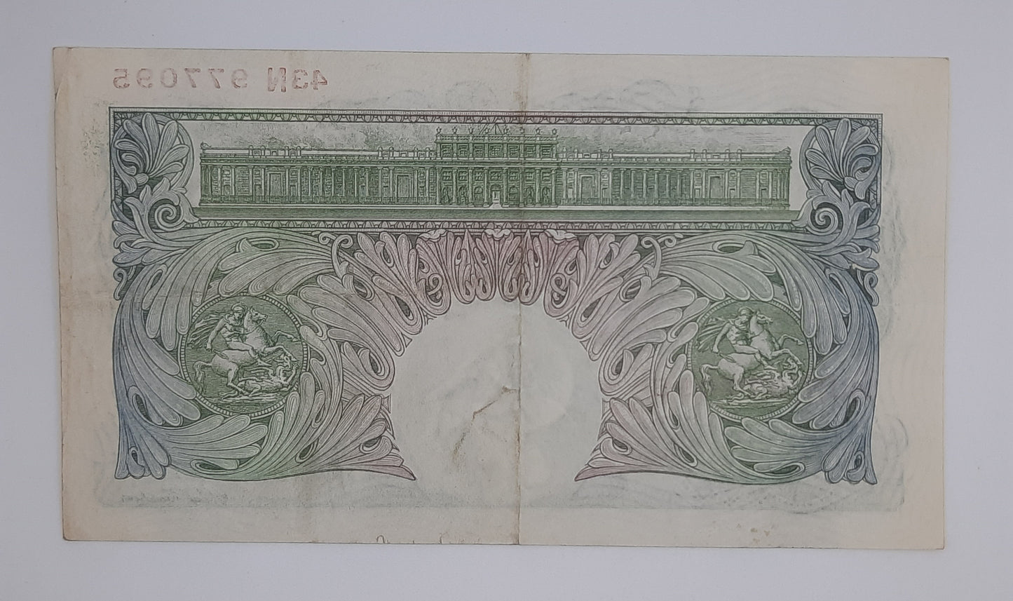 1934 Bank of ENGLAND, UK - £1 (One) British Pound Banknote Serial No. 43N 977095 B238