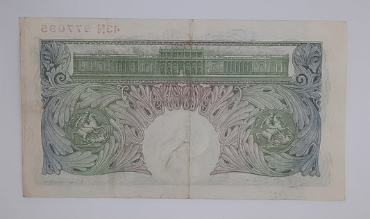 1934 Bank of ENGLAND, UK - £1 (One) British Pound Banknote Serial No. 43N 977095 B238