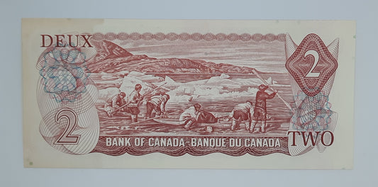 1974 Bank of Canada / Banque Du Canada - 2 (Two) Canadian Dollars CAD Banknote P-86