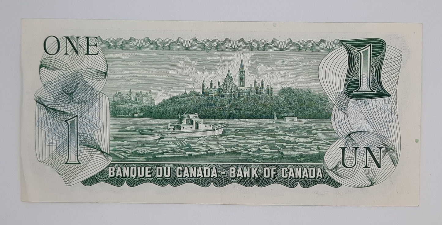 1973 Bank of Canada / Banque Du Canada - 1 (One) Canadian Dollar CAD Banknote P-85