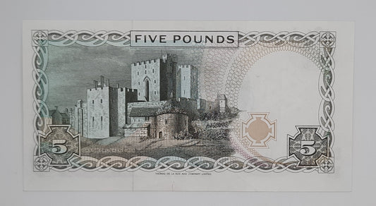 1991 Isle of Man Government - 5 Pounds Manx IMP Banknote Serial No. K 902933 P-41b