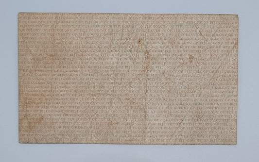 1942 Government of Fiji - 2 (Two) Fiji Shillings Banknote Serial No. 71435 P-50