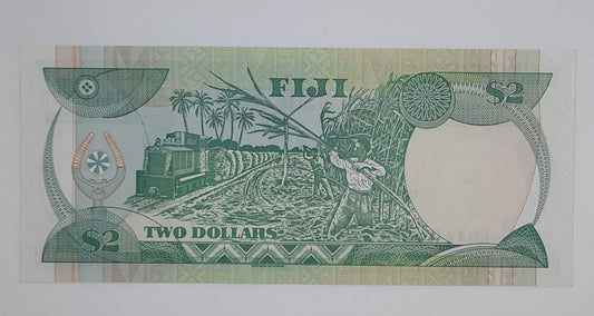 1988 Reserve Bank of Fiji - 2 (Two) Fiji Dollars Banknote Serial No. D14 445110 P-87a