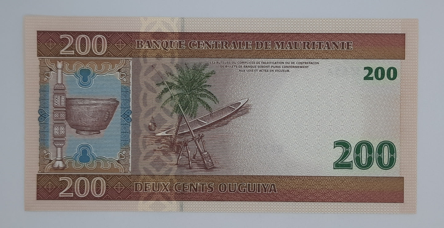 2006 Mauritania, Banque Centrale De Mauritanie - 200 Ouguiya Banknote Pick P-11b UNC