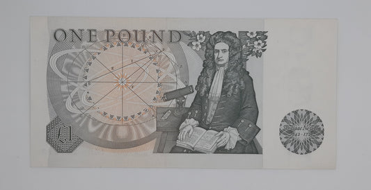 1978 Bank of ENGLAND, UK - £1 (One) British Pound Banknote Serial No.14D 907973 P-377a