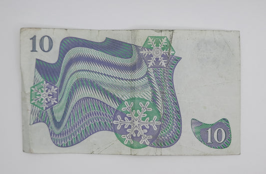 1963 Sweden, Sveriges Riksbank - 10 Swedish Kronor SEK Banknote Serial NO. F 109979 P-52a