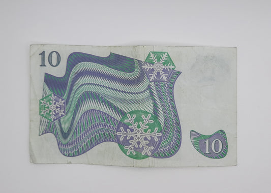 1963 Sweden, Sveriges Riksbank - 10 Swedish Kronor SEK Banknote Serial NO. F 086890 P-52a