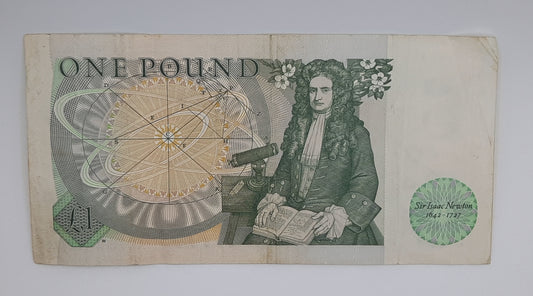 1981 Bank of ENGLAND, United Kingdom - £1 (One) British Pound Banknote Somerset, Serial No. AX79 147032