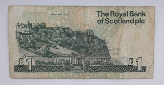 1993 The Royal Bank of Scotland UK - £1 (One) Scottish Pound Banknote P-353c Serial No. B99 070194