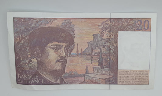 1997 Banque De France - 20 (Twenty) French Francs Banknote Serial No. C055 624734 P-151i