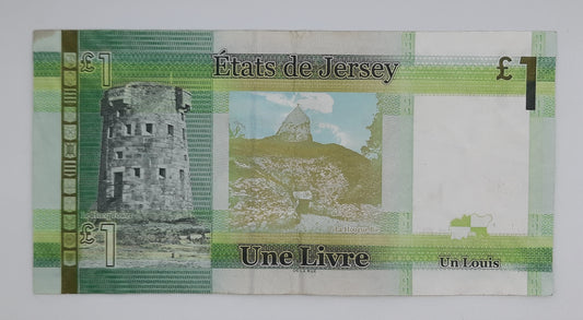 2010 States of Jersey, Channel Islands - 1 (One) Jersey Pound Banknote Serial No. GD 036850 P-32a