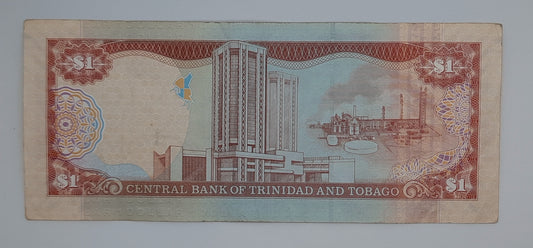 2006 Trinidad and Tobago - 1 (One) Dollar Banknote Serial NO. QV 421704 P-46a.2