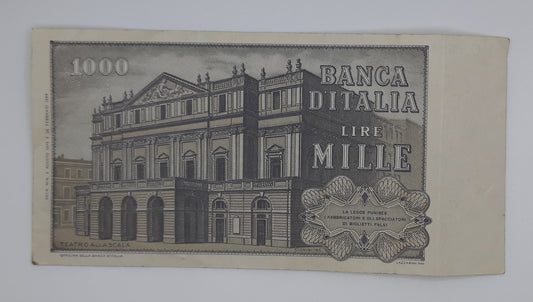 1975 Banca D'Italia, Italy - 1000 Italian Lire ITL Banknote Serial NO. PC 862418 G P-101d