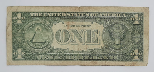 1981 United States of America - 1 (One) US Dollar Federal Reserve Banknote P-451 Serial No. G 58999953 G