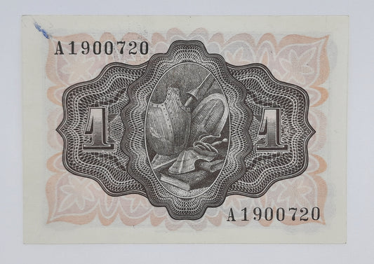 1951 Spain, Banco De Espana - 1 Spanish Peseta Banknote ESP Serial No A 1900720 P-139