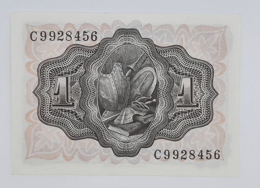 1951 Spain, Banco De Espana - 1 Spanish Peseta Banknote ESP Serial No C 9928456 P-139