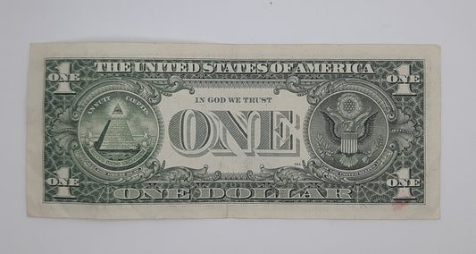 1995 United States of America - 1 (One) US Dollar Federal Reserve Banknote P-471 Serial No. F 21017554 K