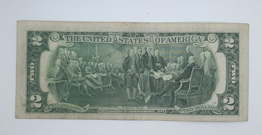 1976 United States of America - 2 (Two) US Dollars Federal Reserve Banknote P-461 Serial No. L 30033903 A