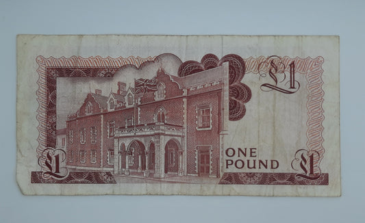 1986 Government of Gibraltar - £1 (One) Gibraltar Pound Banknote First Run Serial No. L 3335513 P-20D