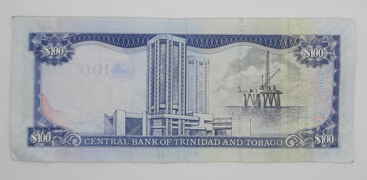2006 Trinidad and Tobago - 100 Dollars Banknote Serial No. DR 718475 P-51a