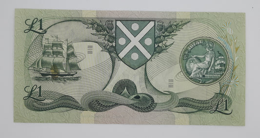 1981 The Bank of Scotland UK - £1 (One) Scottish Pound Banknote Serial No. D33 0418555 P-111