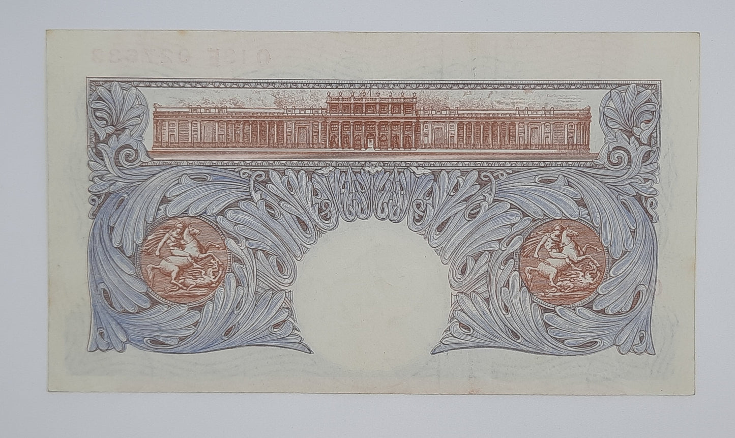 1940 Bank of England, UK - £1 (One) British Pound Banknote P-367 Serial No. O13E 027633