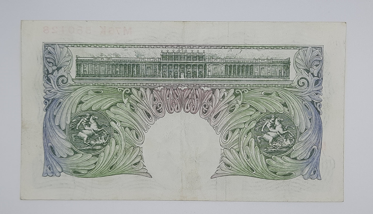 1955 Bank of ENGLAND, UK - £1 (One) British Pound Banknote Serial No. M76K 550128 B369b