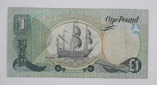 1982 Allied Irish Banks Ltd Northern Ireland UK - 1 Northern Irish Pound Note Serial No. PN 2843402 P-1a