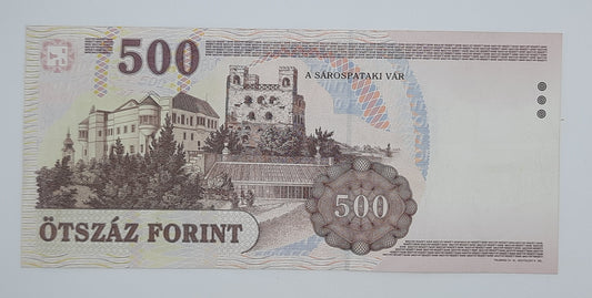 1998 Hungary Magyar Nemzeti Bank - 500 Hungarian Forint HUF Banknote Serial No. EA 6101827 P-179
