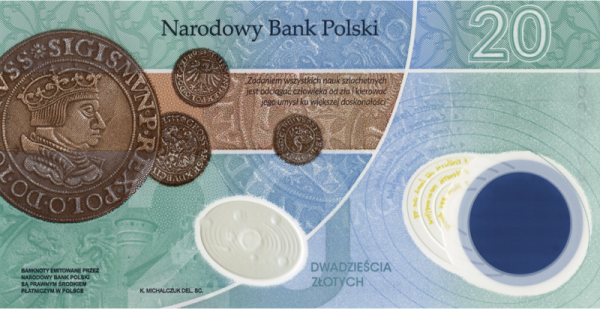 2022 Narodowy Bank Polski, Poland - 20 Polish Zlotych PLN Banknote Nicolaus Copernicus '550th Anniversary Tribute'