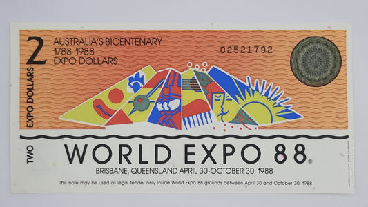 1988 - Australia - $2 (Two) AUD Dollars World Expo Brisbane 1988 Banknote