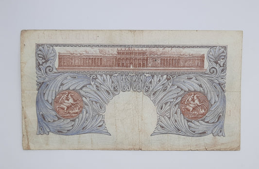 1940 - Bank of England, UK - £1 (One) British Pound Banknote Serial No. D11D 871911 - Peppiatt