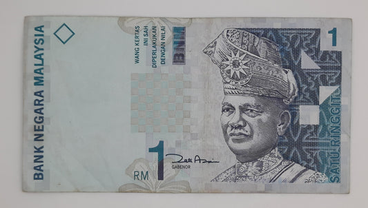 2000 Bank Negara Malaysia - 1 (One) Malaysian Ringgit Banknote Serial NO. AEZ 8241681 P-39b