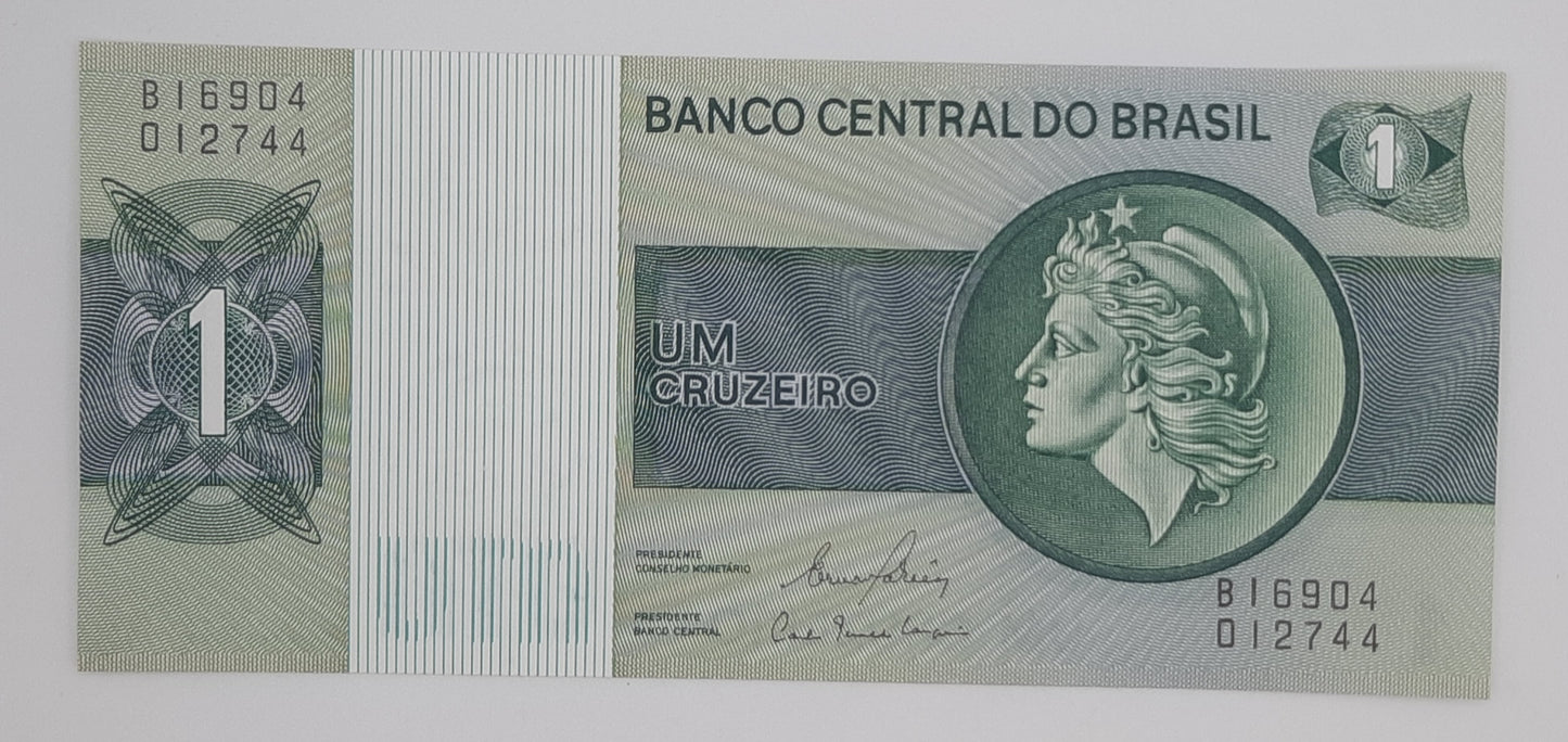 1980 Banco Central Do Brasil, Brazil - 1 (One) Brazilian Cruzeiro Banknote P-191AC