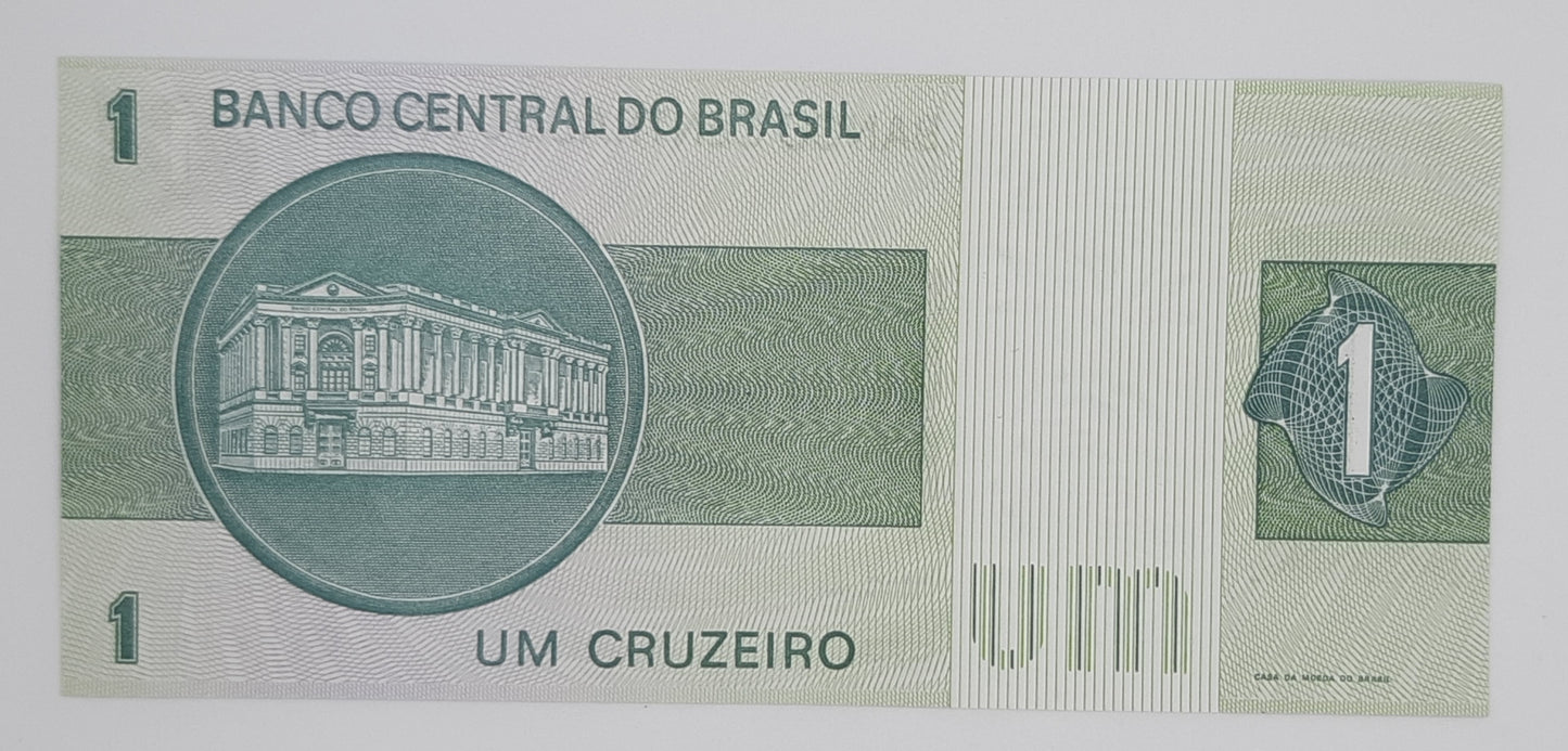1980 Banco Central Do Brasil, Brazil - 1 (One) Brazilian Cruzeiro Banknote P-191AC